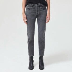 Agolde Women's Straight Leg Jeans in Charcoal